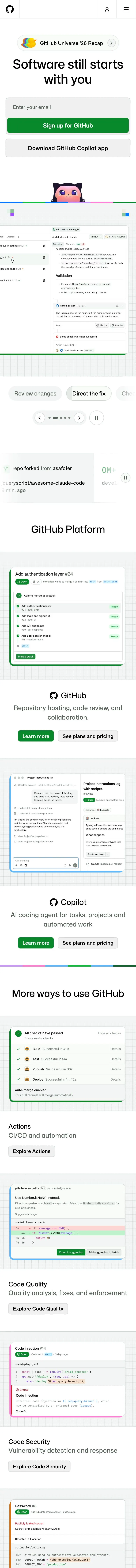 github.com — Bosh sahifa