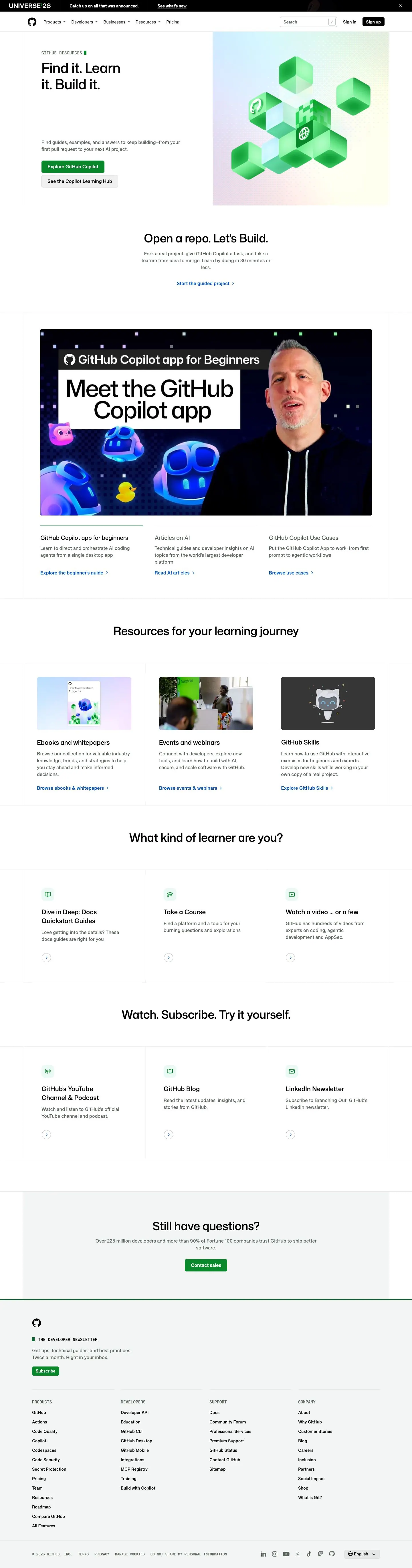 github.com — Yordam va FAQ