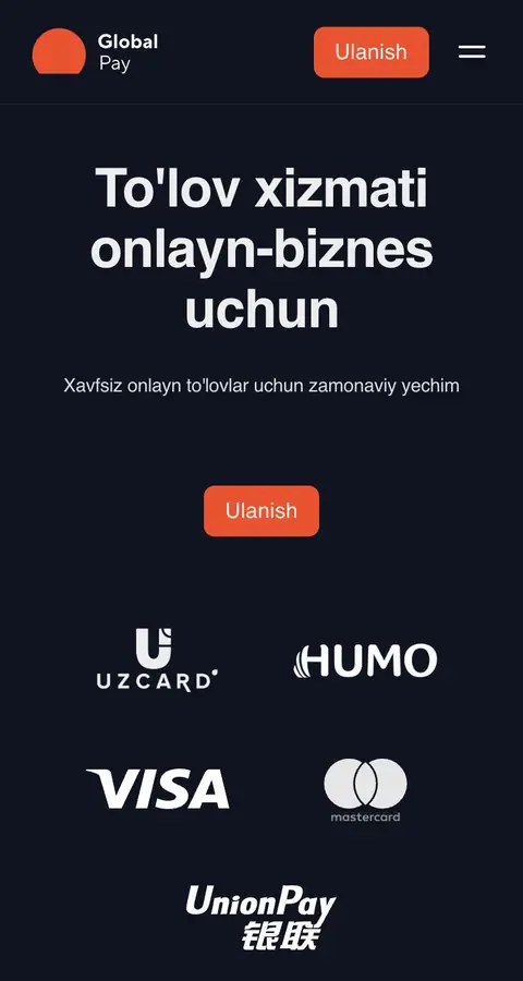 Global Pay — Landing page