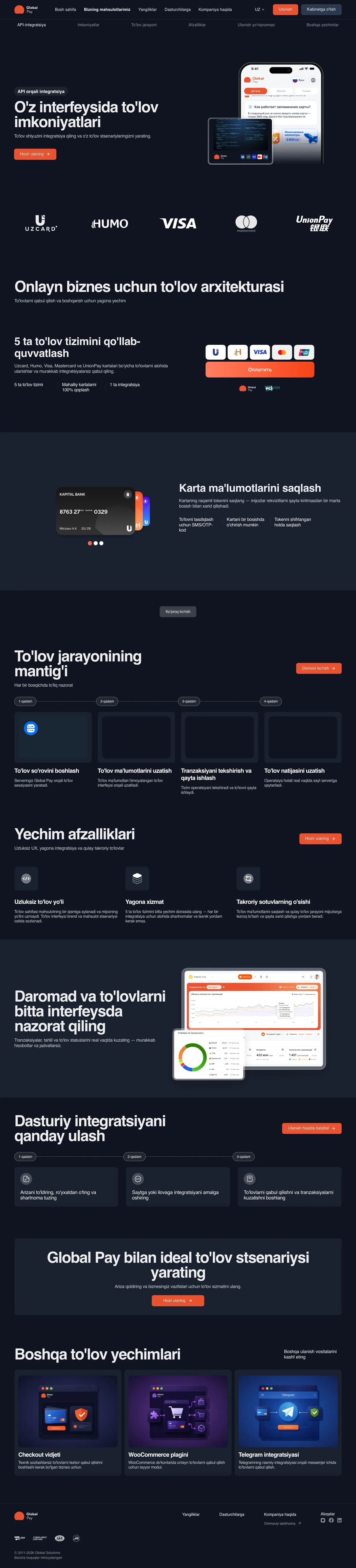 Global Pay — Landing page