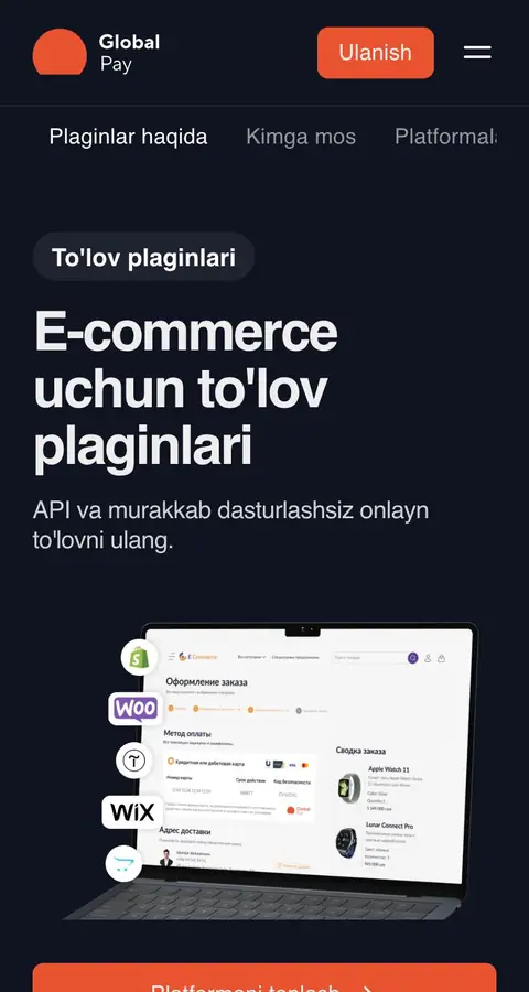 Global Pay — Landing page