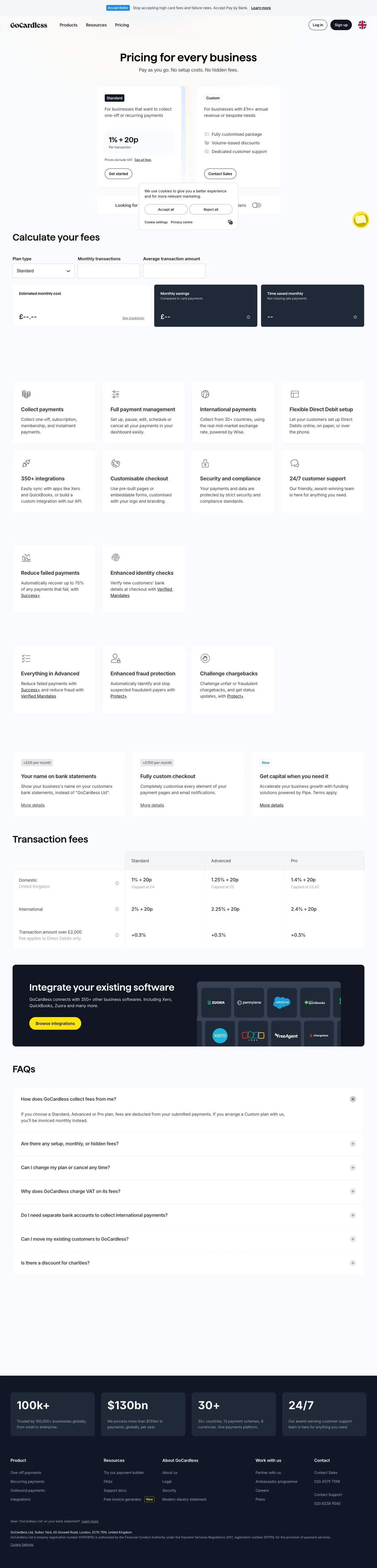gocardless.com — Pricing