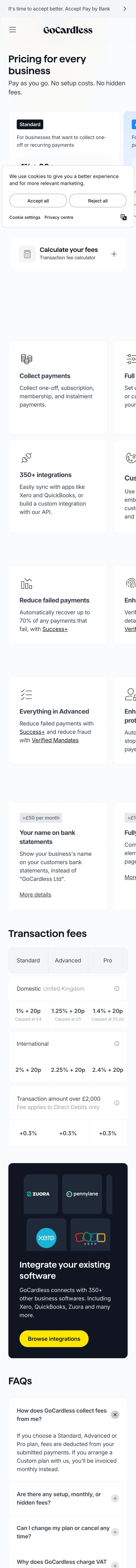 gocardless.com — Narxlar