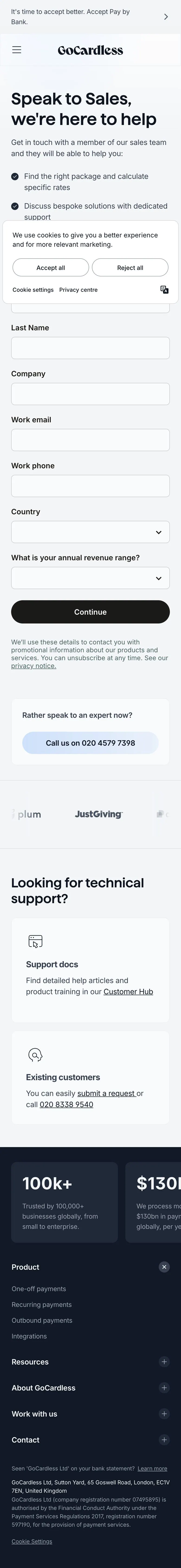 gocardless.com — Aloqa