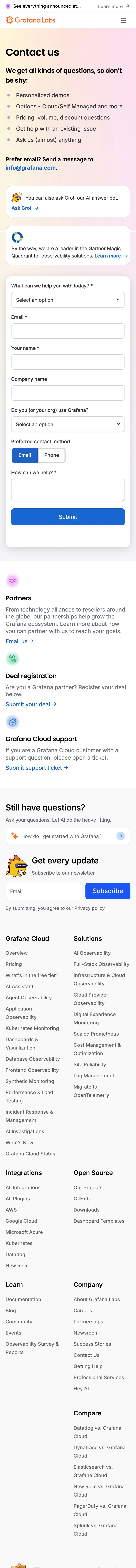 grafana.com — Aloqa