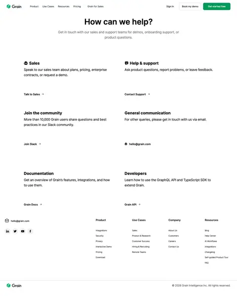Grain — Aloqa