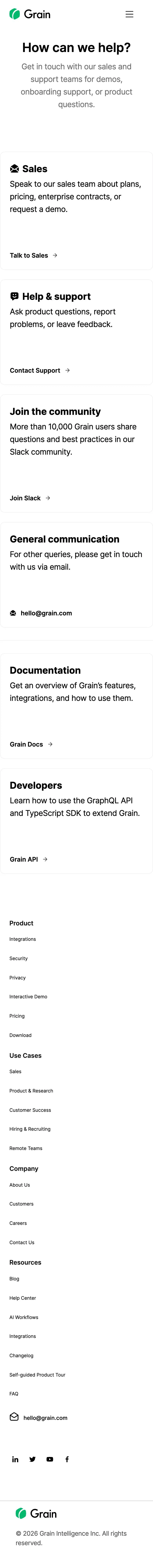 Grain — Aloqa