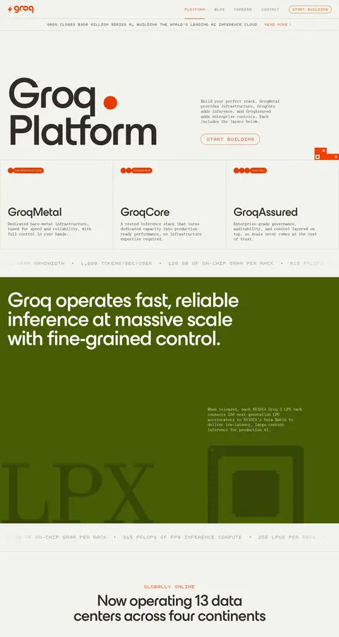 Groq — Landing page