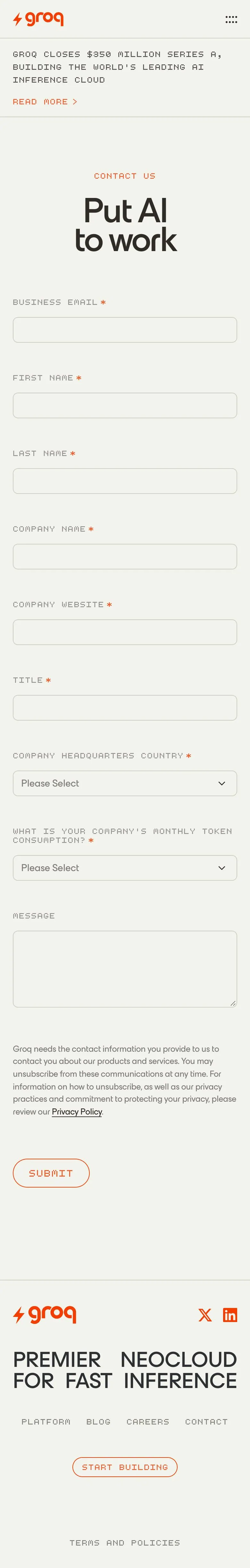 Groq — Contact
