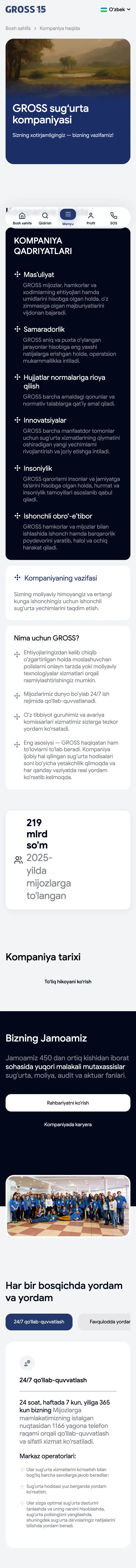 Gross Insurance — Biz haqimizda