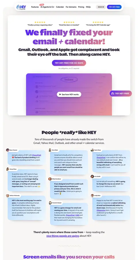 Landing page