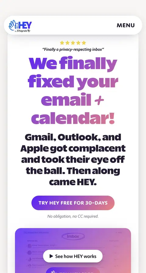 Landing page