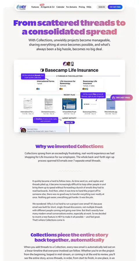 Landing page