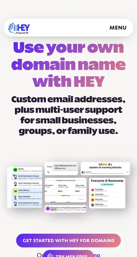 Landing page