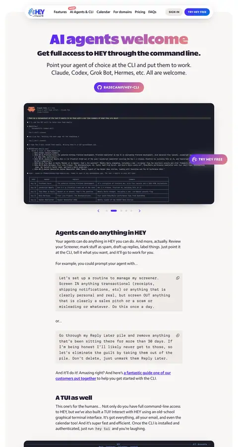 Landing page
