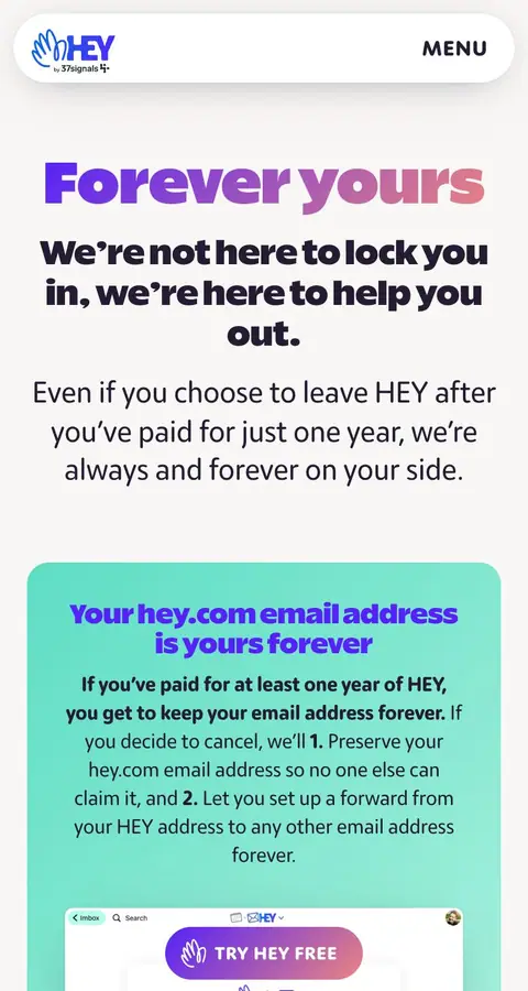 Landing page