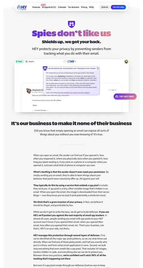 Landing page