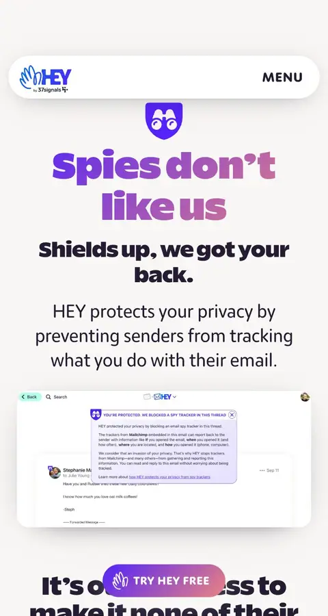 Landing page