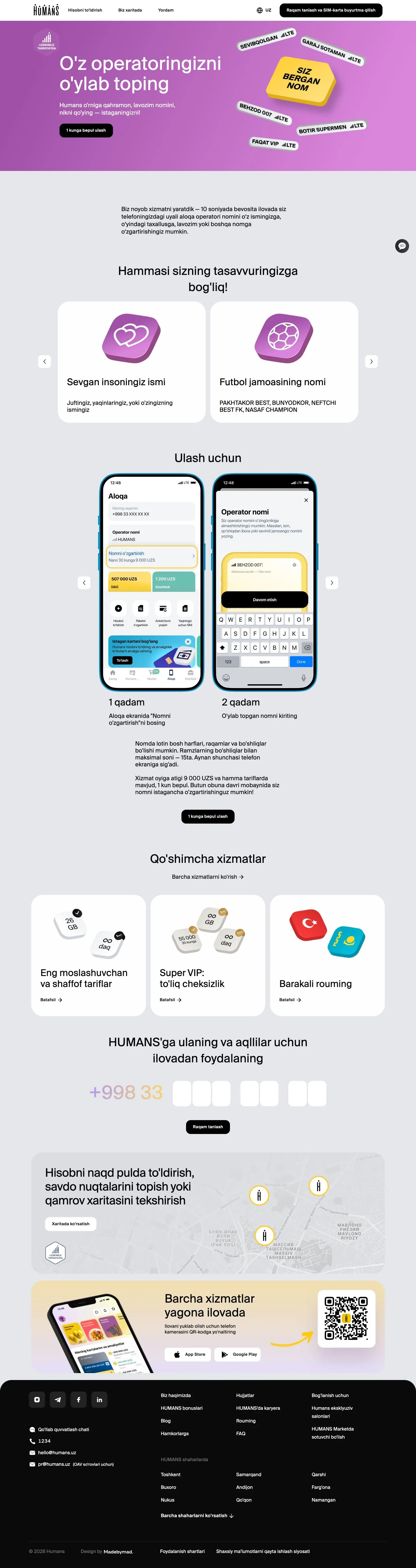 HUMANS — Landing page