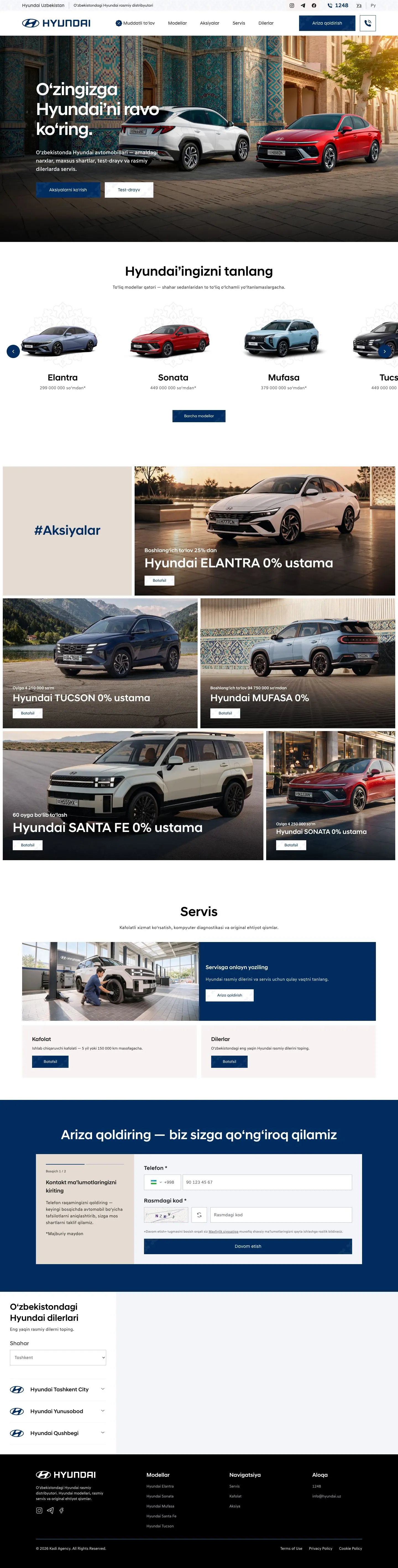 Hyundai Uzbekistan — Bosh sahifa