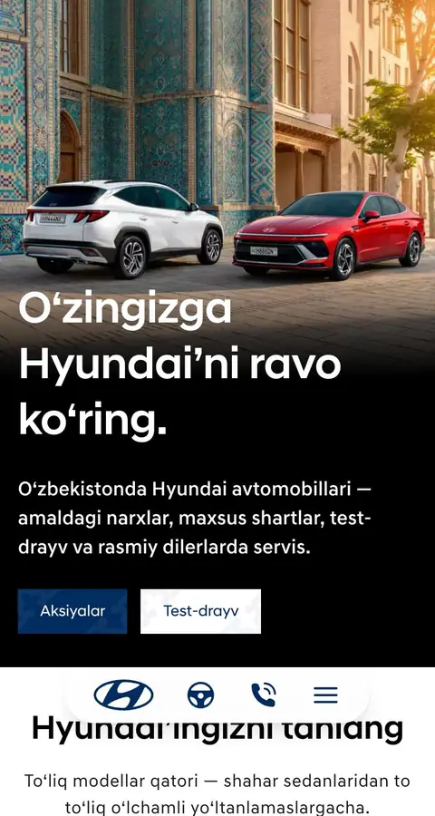 hyundai.uz — Landing sahifa