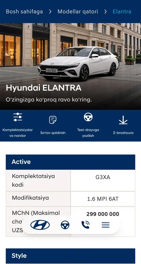 hyundai.uz — Mahsulot