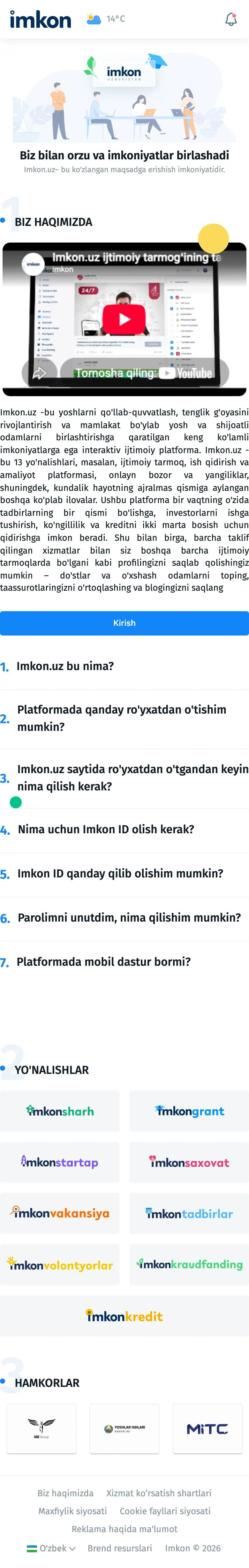 Imkon — Biz haqimizda