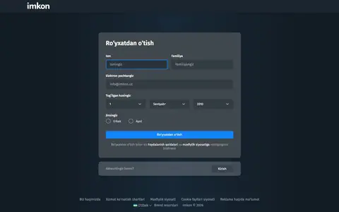 Sign up