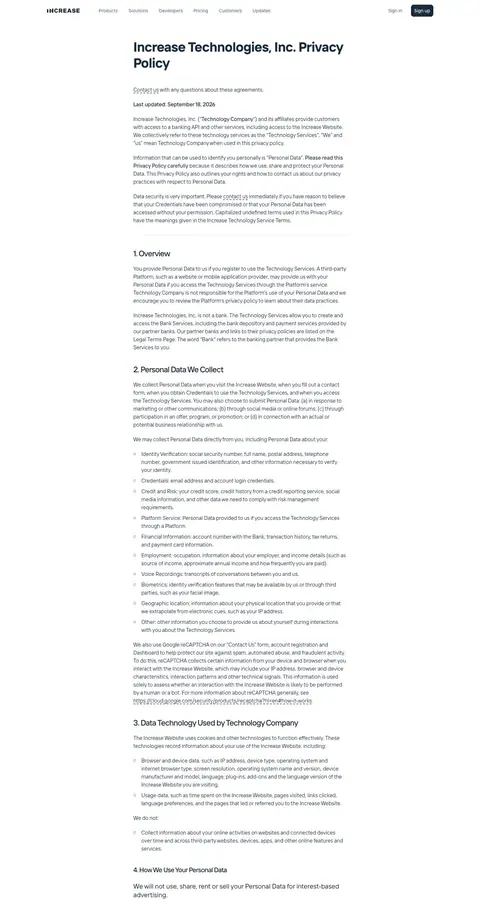 increase.com — Huquqiy