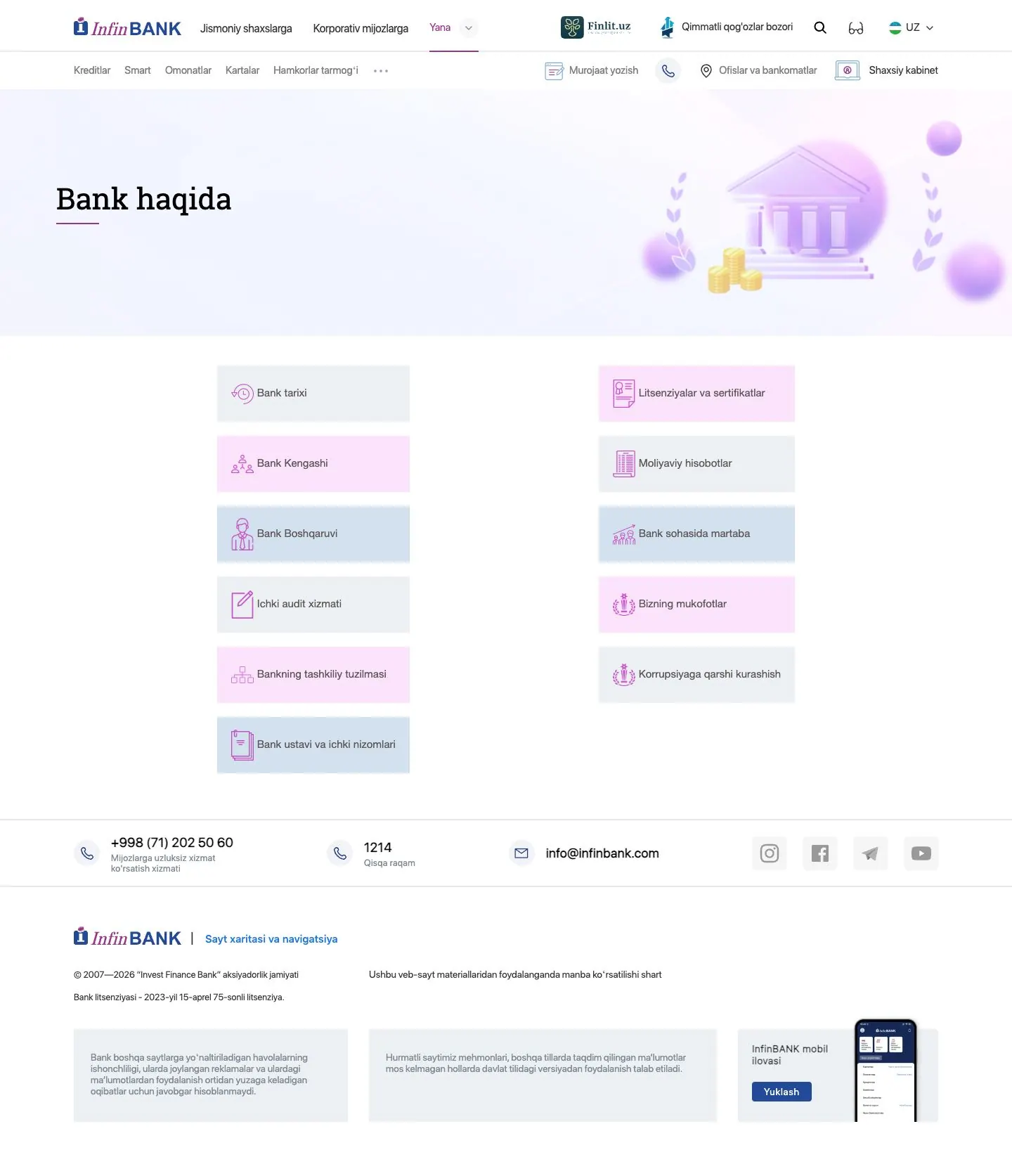 InfinBank — About