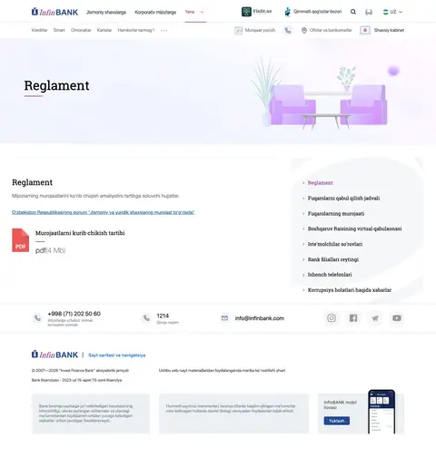InfinBank — Huquqiy