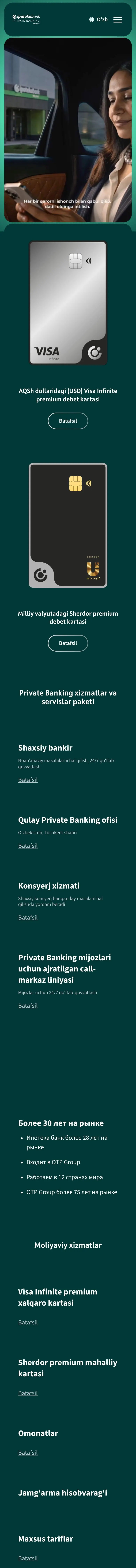 Ipoteka Bank — Landing sahifa