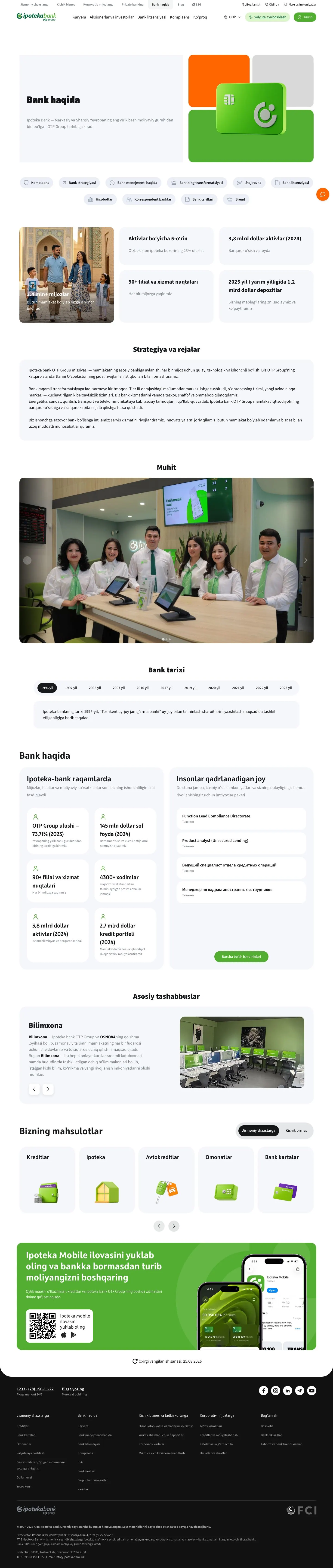 Ipoteka Bank — Biz haqimizda