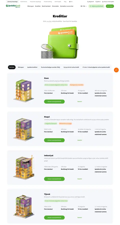 Ipoteka Bank — Katalog