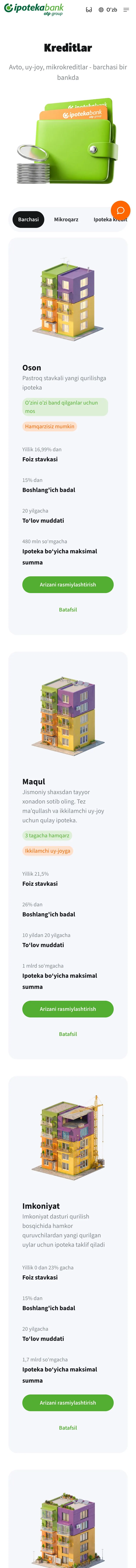 Ipoteka Bank — Katalog
