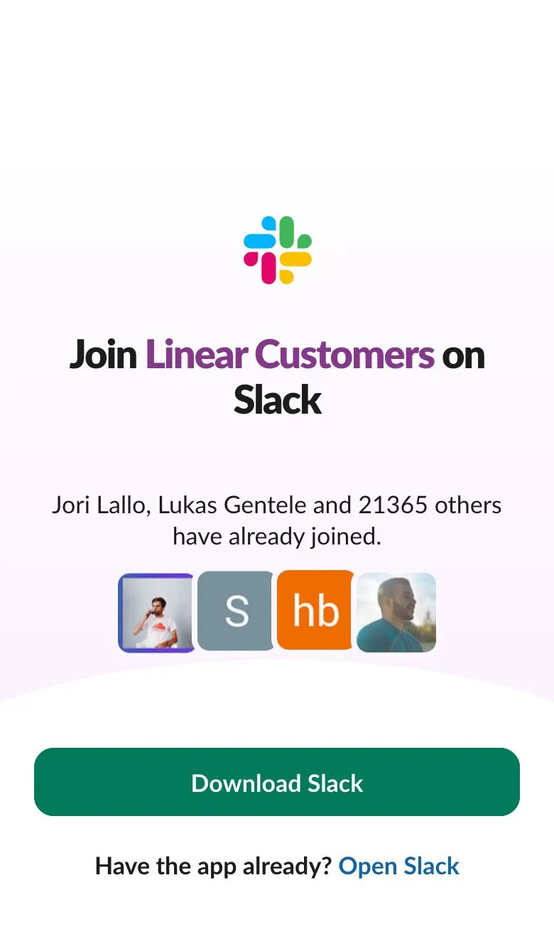 Linear — Sign up