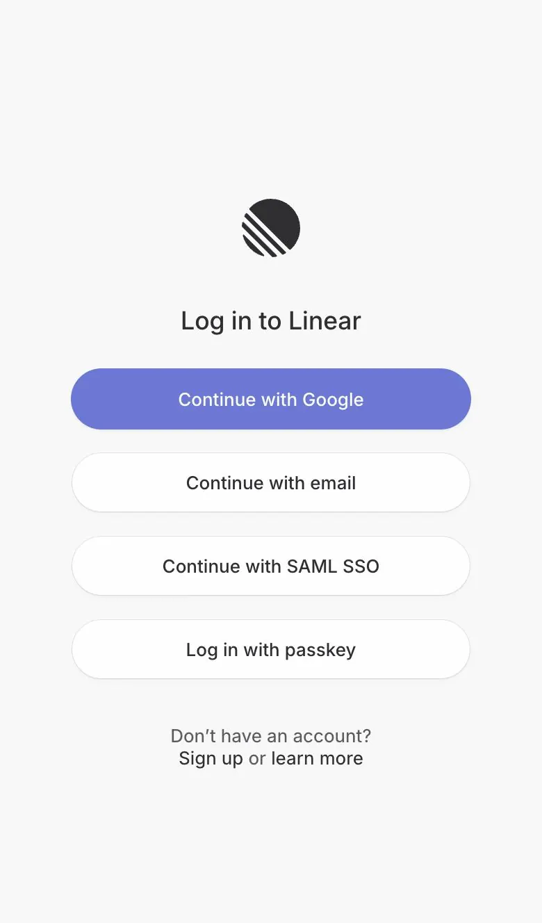 Linear — Login