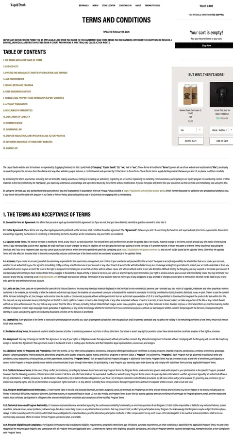 liquiddeath.com — Huquqiy