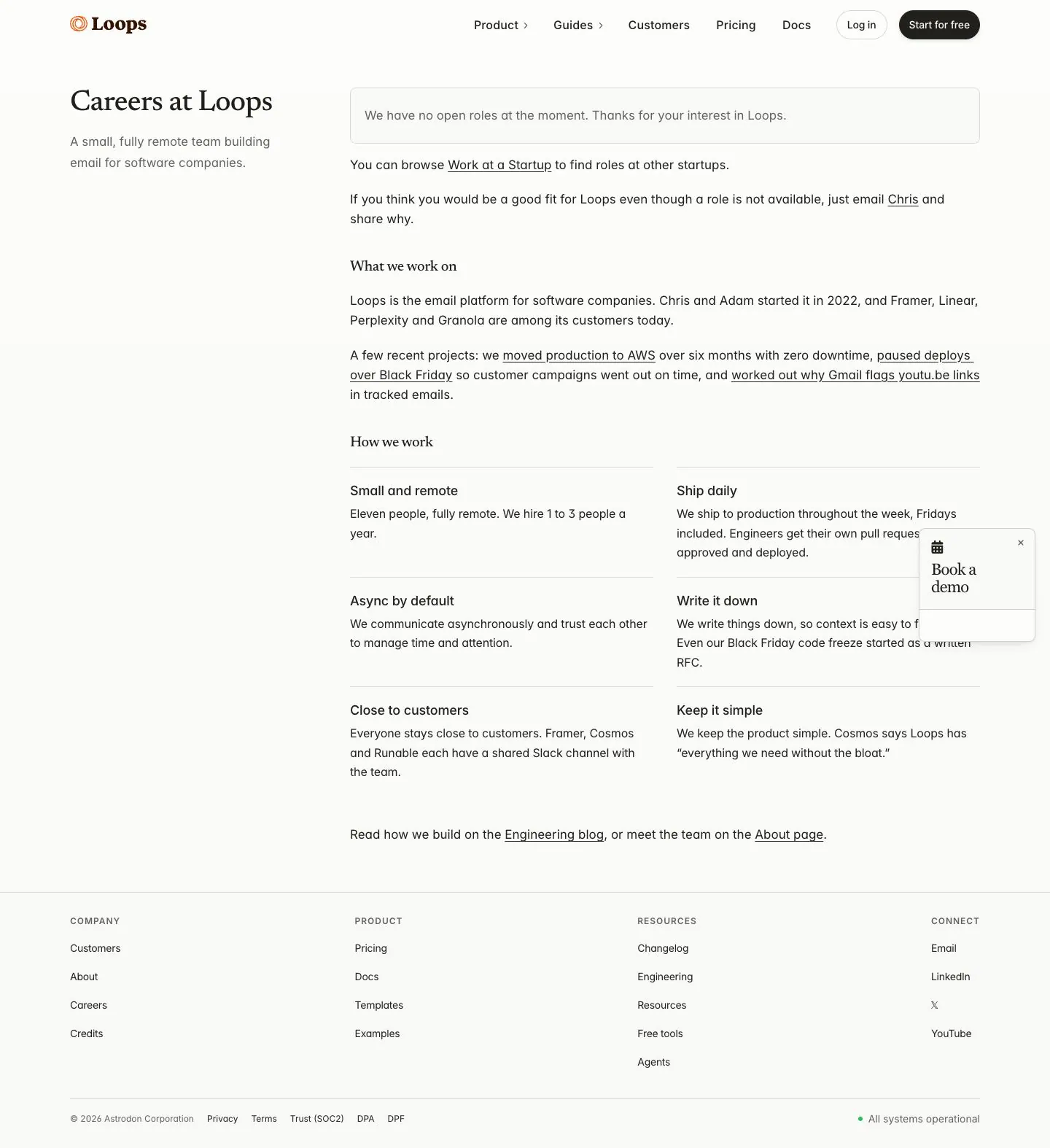 Loops — Careers