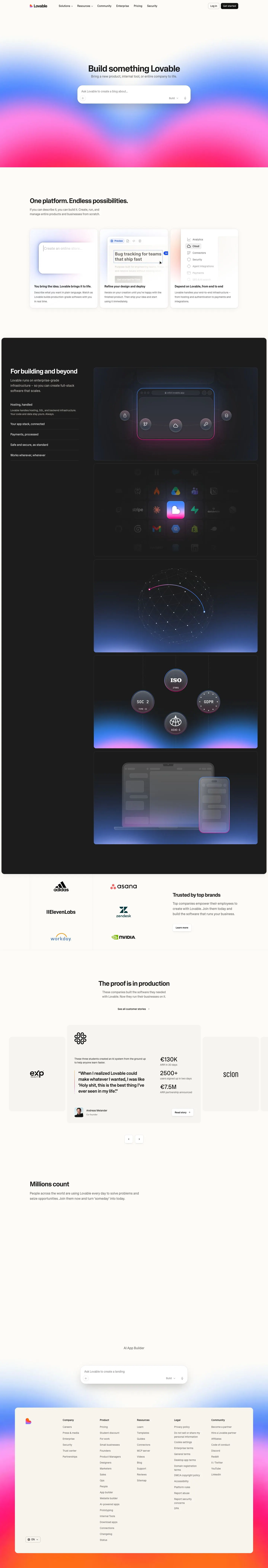 Lovable — Landing page