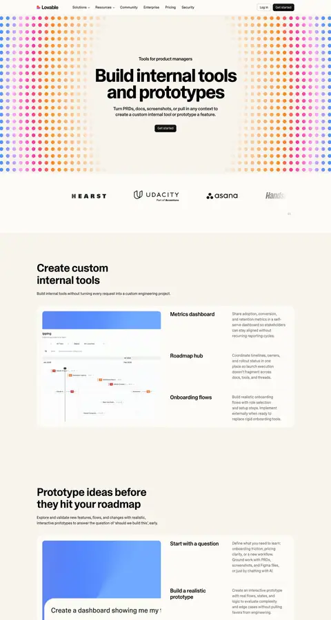 Landing page