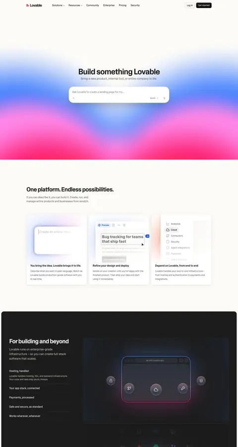 Landing page
