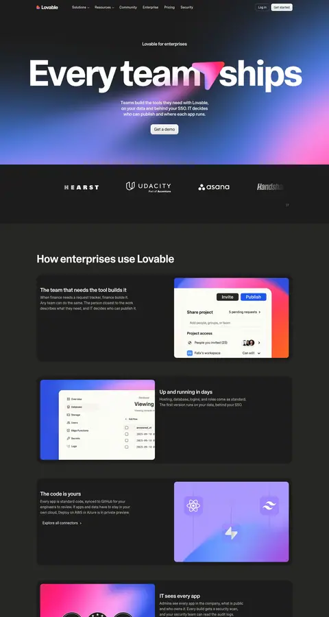 Landing page