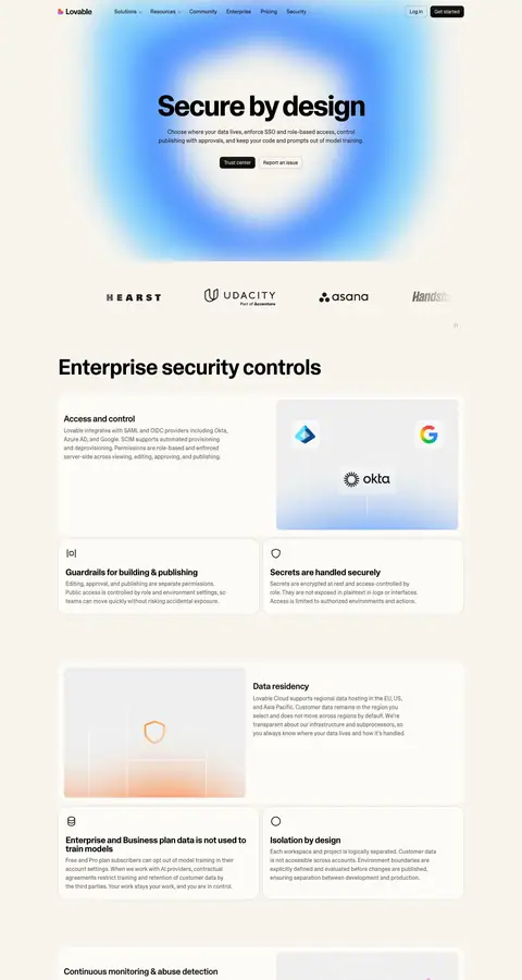 Landing page