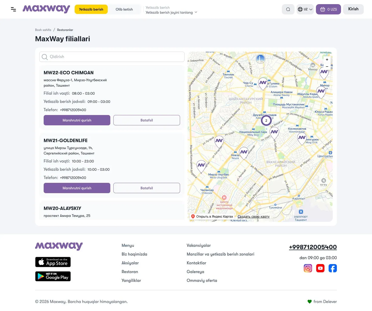 maxway.uz — Locations