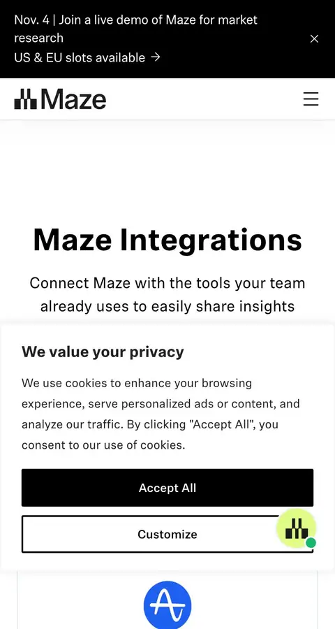 Maze — Mahsulot