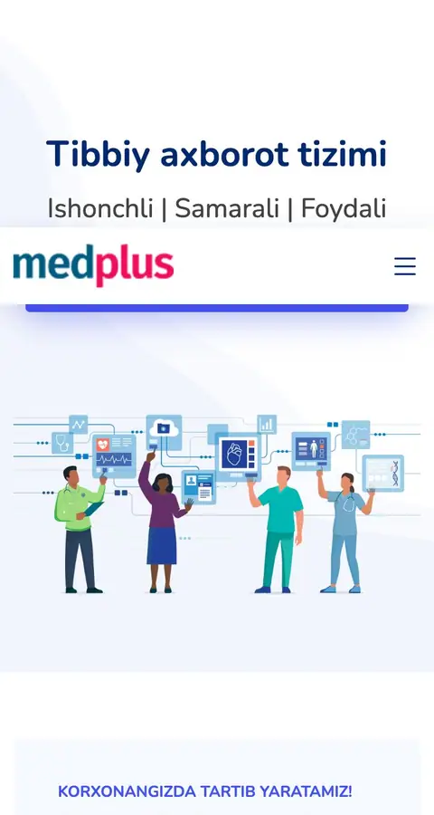MedPlus — Landing sahifa