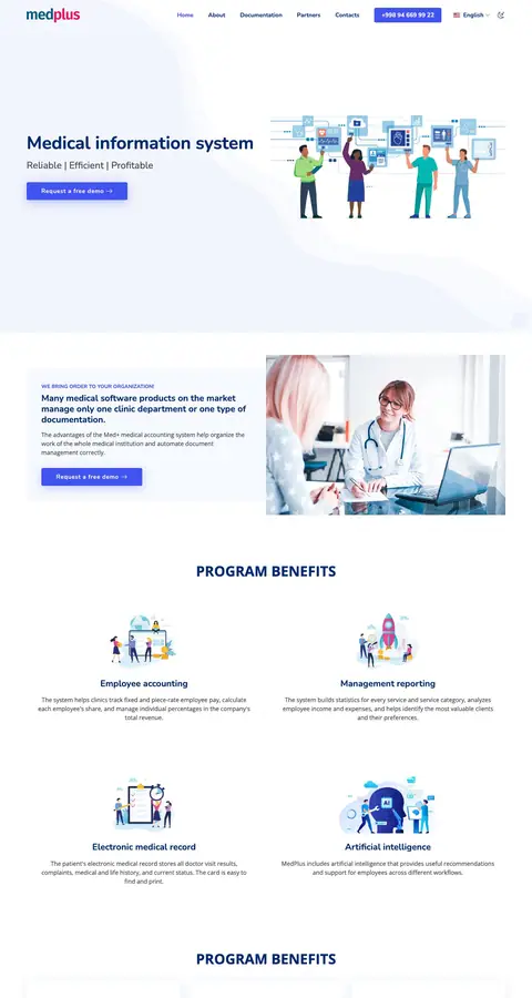MedPlus — Landing sahifa