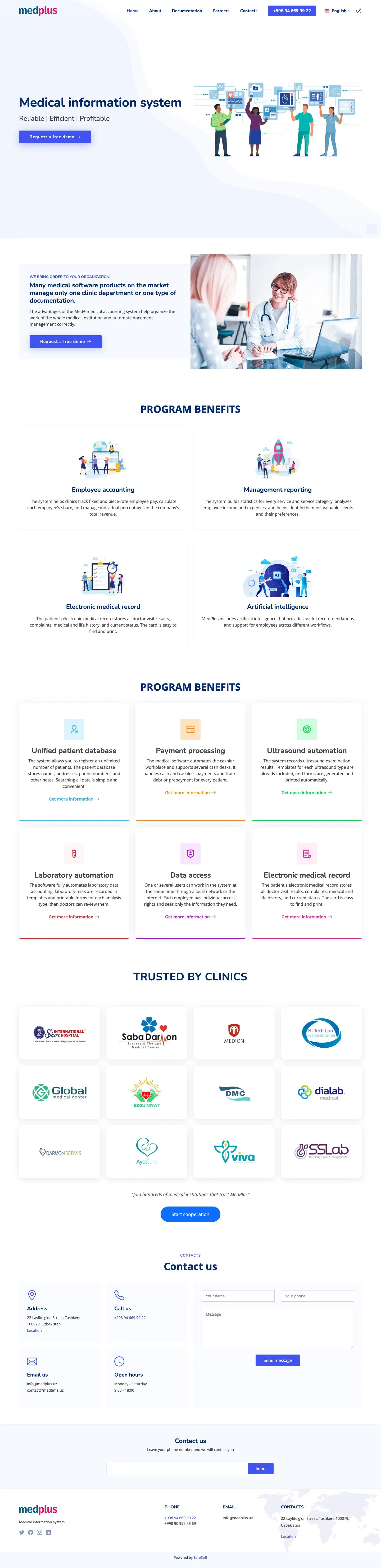 MedPlus — Landing page
