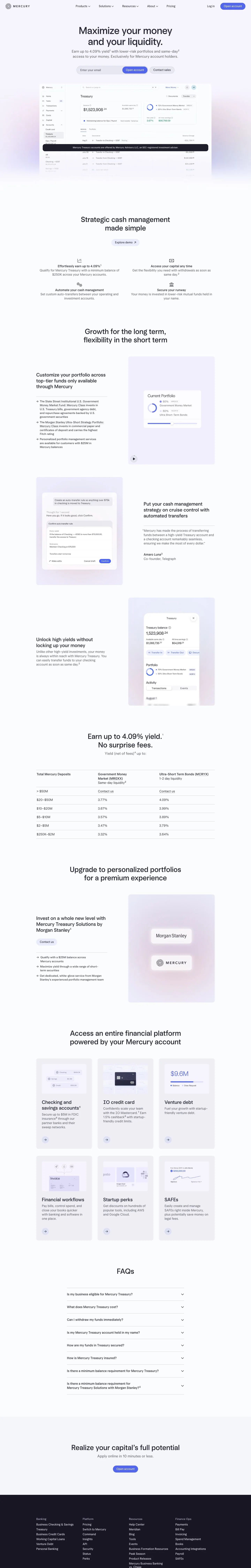 Mercury — Landing page